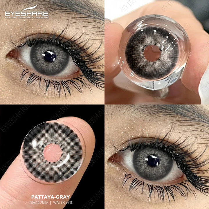 Rynx | Color contact lenses for eyes 1 pair High-quality grey lenses cosmetic blue eyes contact lenses annual cosmetic green eye lens
