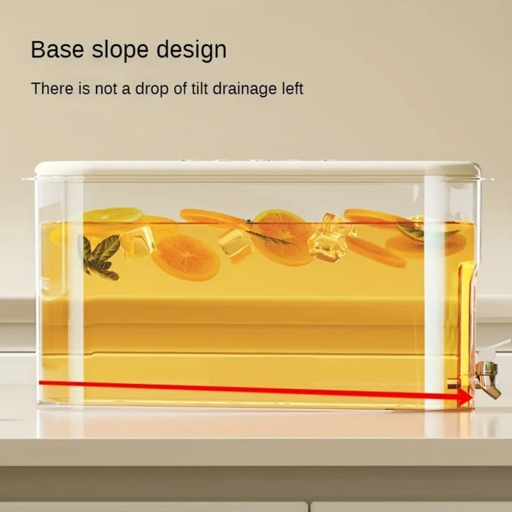 Rynx | 4l Refrigerator Plastic Cold Water Pot Faucet Kitchen Bar Water Dispenser Leak-Free Heat-Resistant Drink Bucket