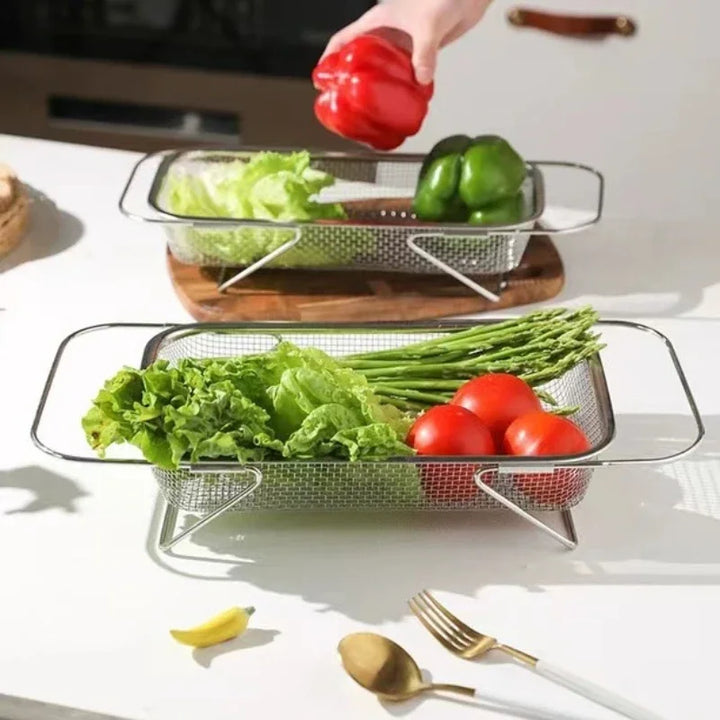Lisslune | Space-Saving Over-Sink Mesh Strainer Rack