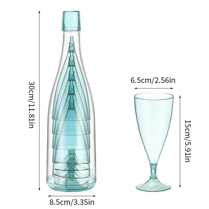 Lisslune | Portable Travel Wine Glass Bottle Set