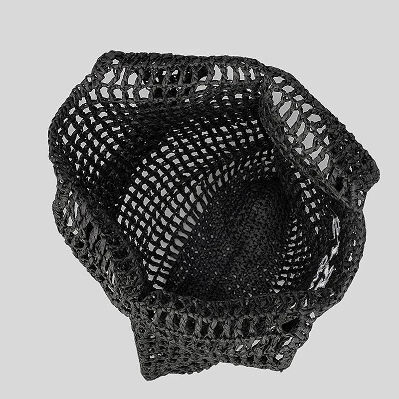 Lisslune | Net straw crochet beach bag