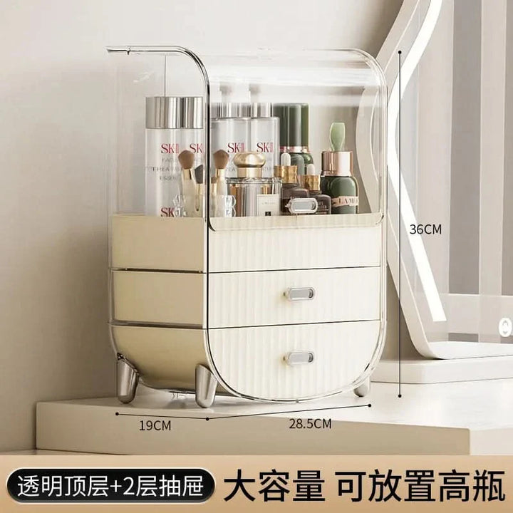 Lisslune | Rechargeable Cosmetic Organizer – Transparent Dustproof Makeup