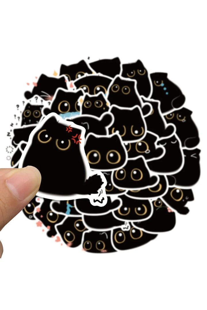 Lisslune | Black Cat Stickers