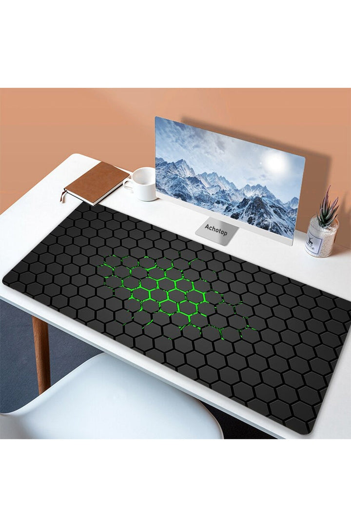 Lisslune | White Art Mouse Pad Desk Mat