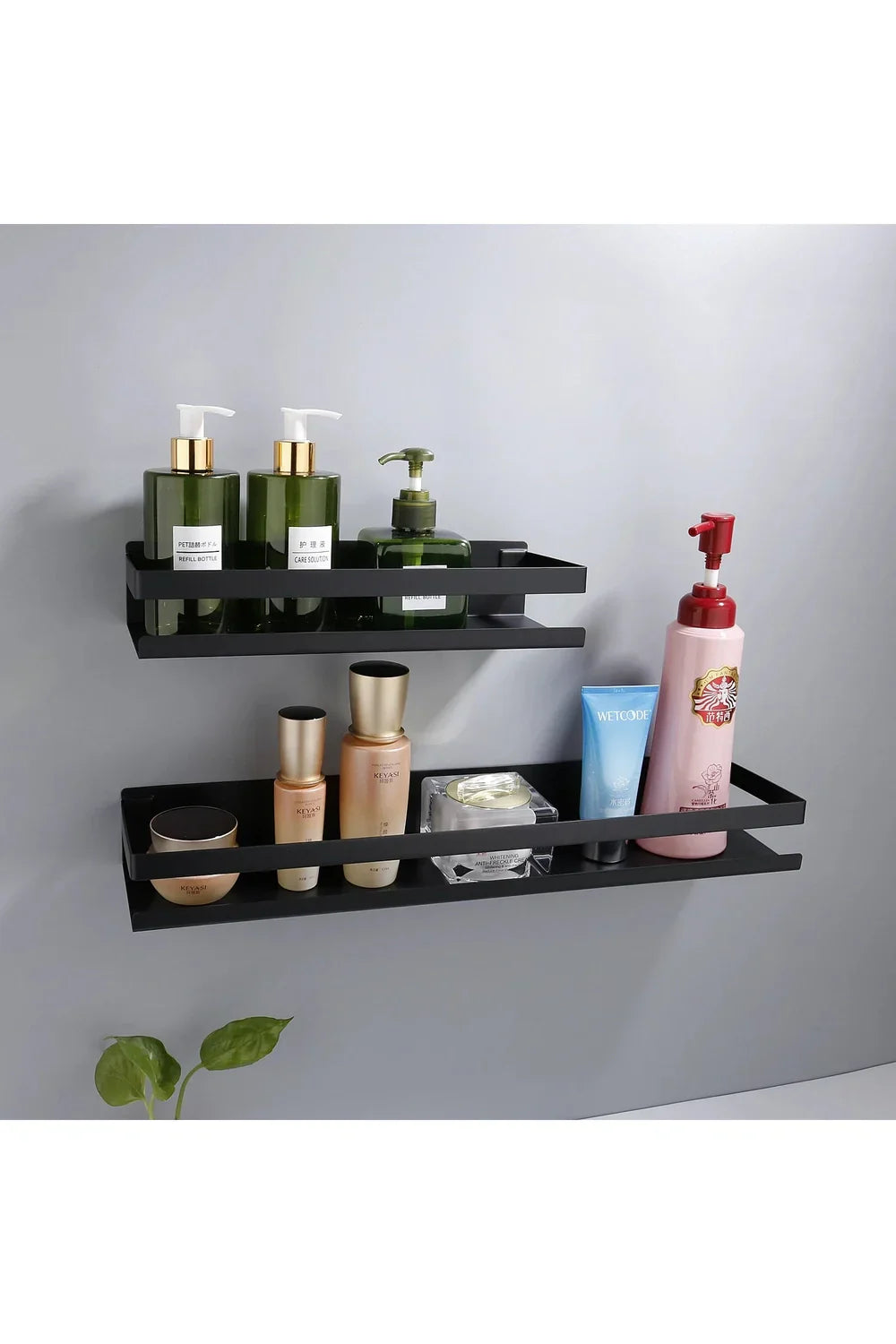 Lisslune | Modern black floating shelves
