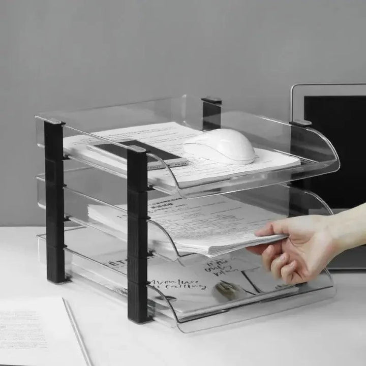 Lisslune | Multilayer A4 File Organizer and Bookshelf - Essential Office Storage Solution