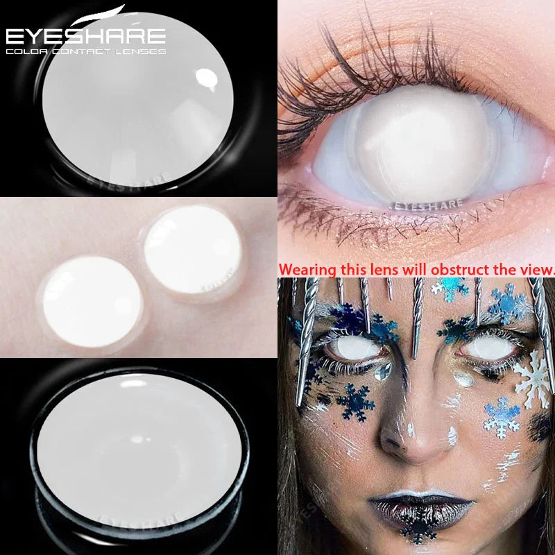 Rynx | 1 Pair Anime Color Contact Lenses for Eyes Yearly Red Lenses Black White Lenses Halloween Eye Lenses Cosplay Eye Contact Lenses