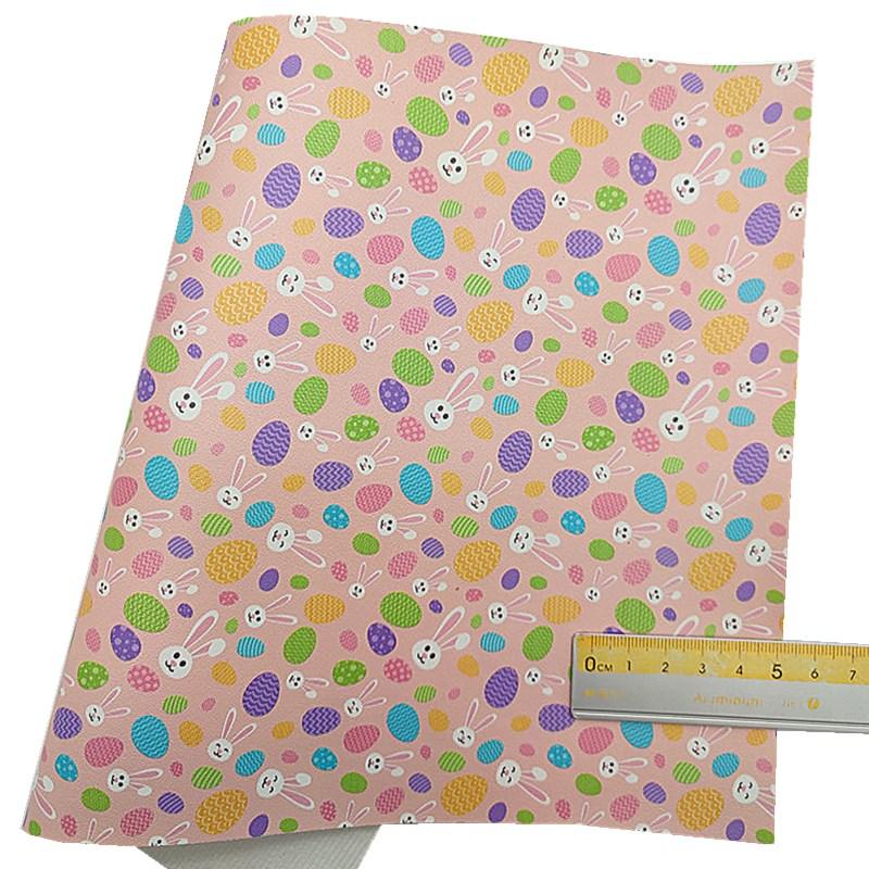 Lisslune | Sparkling Easter Synthetic Leather Craft Sheets - Assorted Glitter in Pink, Yellow and Mint