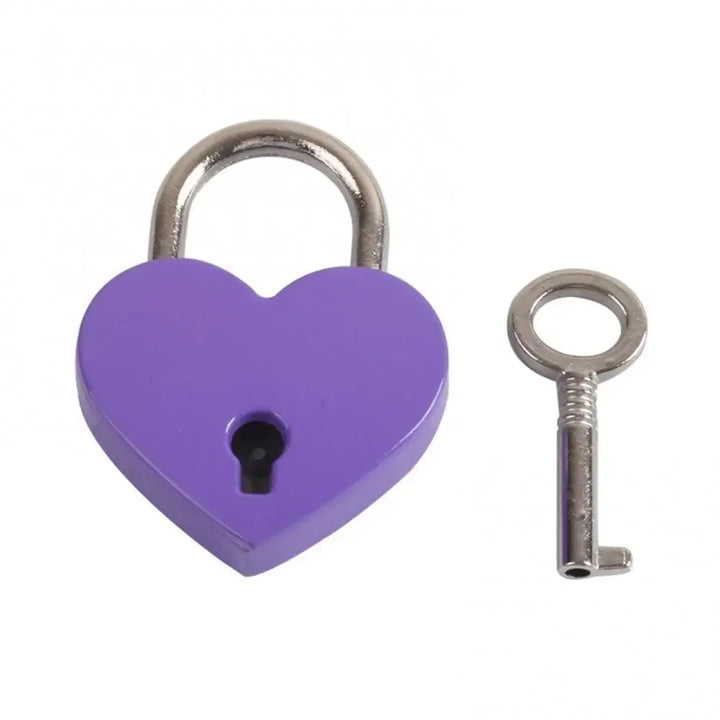 Rynx | Heart Shape Mini Padlock Multicolor Bag Travel Suitcase Luggage Key Lock Security Padlocks Metal Suitcase Luggage Box Lock Gift