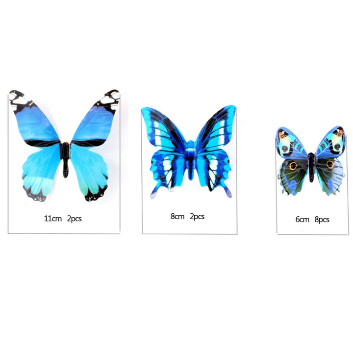 Rynx New 12Pcs Fashion 3D Glowing Butterfly Creative Wall Stickers For DIY Wall Stickers Modern Wall Art Home Decor DIY Gift