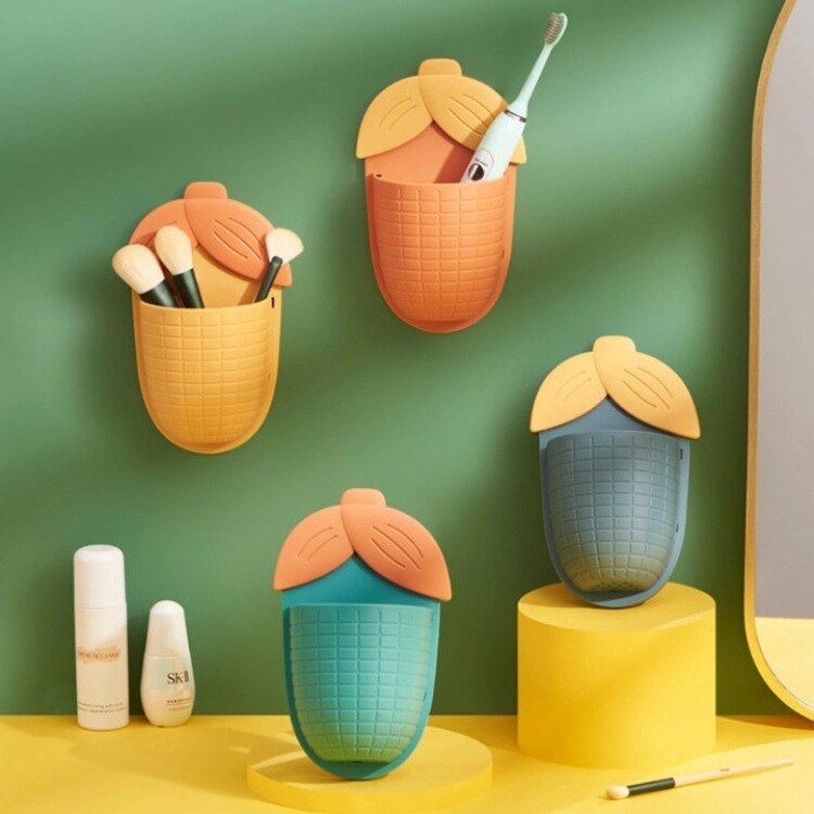 Lisslune | Leaf Shaped Punch Free Wall Storage Rack