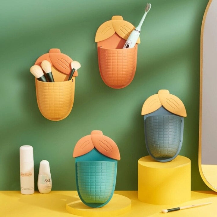 Lisslune | Leaf Shaped Punch Free Wall Storage Rack