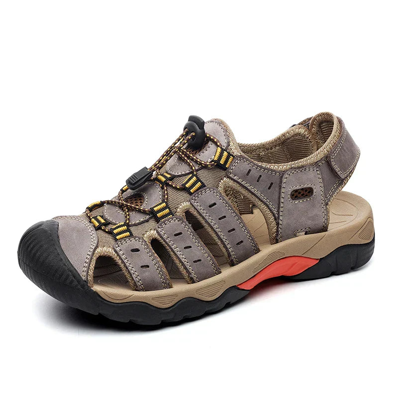 Lisslune | Summer Men's Outdoor Sandals Beach Shoes Genuine Leather Trekking Hiking