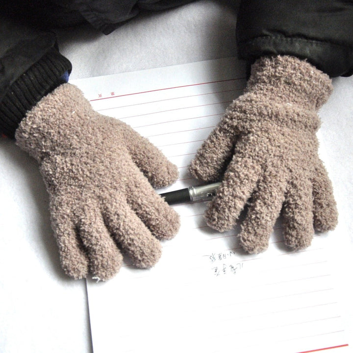 Lisslune | Fluffy children's wool gloves with individual fingers (5-10 years)