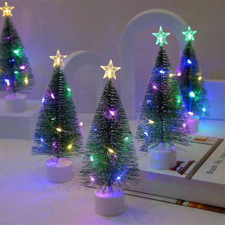 Rynx | New Glowing Mini Christmas Trees Beautiful Small Artificial Christmas Trees Table Decorations Christmas Decorations for Home