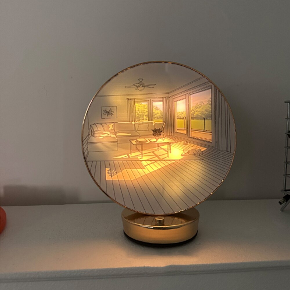 Lisslune | Creative Artistic Orb Painting Table Lamp