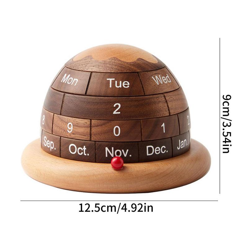 Lisslune | Unique Planet Wooden Table Calendar