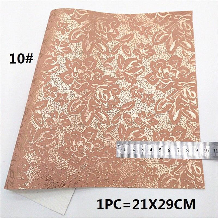 Lisslune | Sparkling Rose Gold Glitter Leather Craft Sheet - Transform Your DIY Projects with Elegance