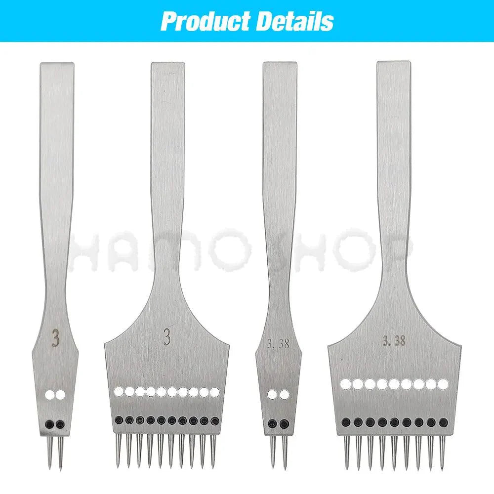 Lisslune | Premium Replaceable Round Chisel Tool Set for Leatherworking