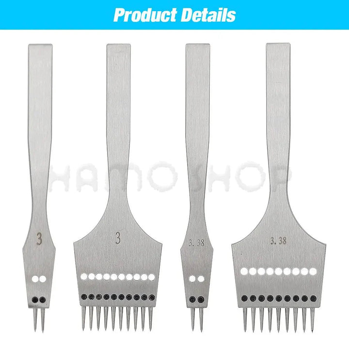 Lisslune | Premium Replaceable Round Chisel Tool Set for Leatherworking