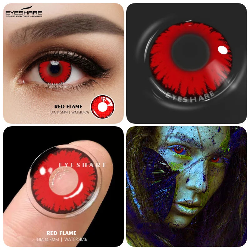 Rynx | 1 Pair Colored Contact Lenses for Eyes Cosplay Contact Lenses Blue Lenses Halloween Lens Cosmetics Pupils Eye Color Lens