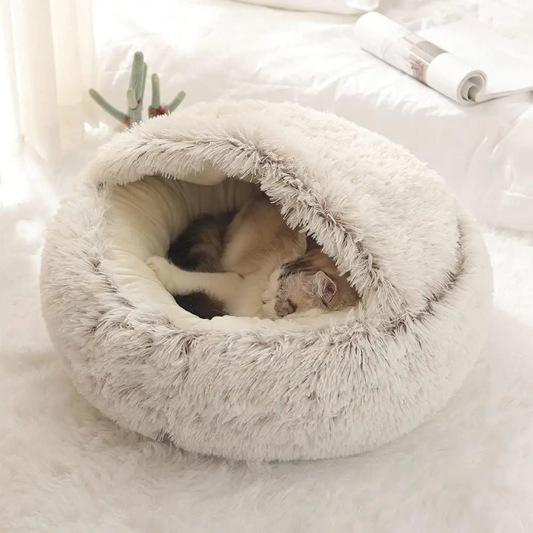 Lisslune | Cozy Cave Pet Bed | Calming & Comfortable Dog Bed for Deep Relaxation