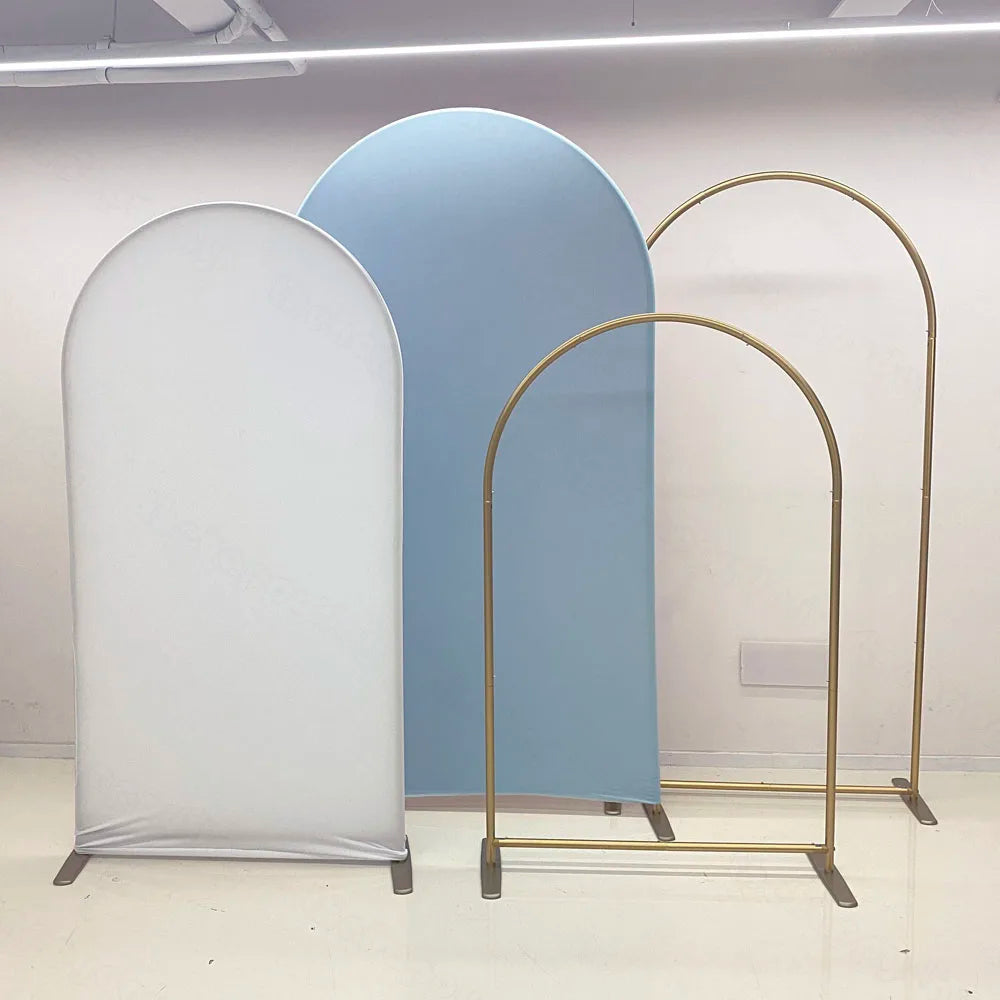 Rynx | 2M Metal balloon arch background stand birthday balloons party backdrop covers photo shoot double-sided elastic fabric background