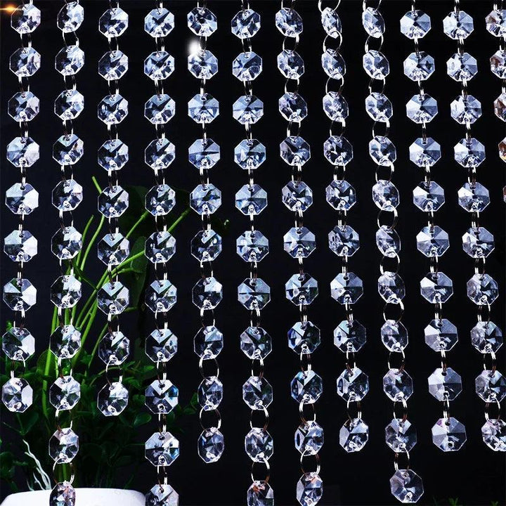 Lisslune | Radiant Diamond Gloss Acrylic Beads Room Divider for Elegant Home Decor