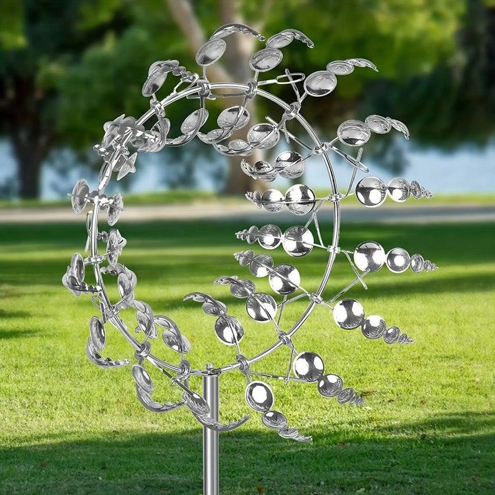 Lisslune | Windmill Spinner | Unique wind-powered garden decor made of metal