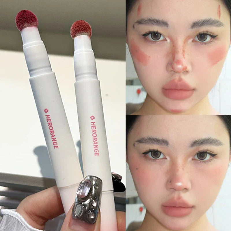 Rynx | Soft Velvet Lip Gloss Nude Matte Liquid Lipstick Waterproof Lip Makeup Pigment Long-lasting Face Cheek Lip Gloss Korean Cosmetics