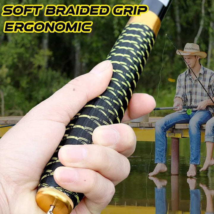 Lisslune | Premium Carbon Fiber Telescopic Fishing Rod for Freshwater Adventures - Adjustable Lengths from 2.7 to 7.2 Meters