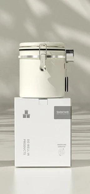 Lisslune | Stylish stainless steel coffee bean containers with date marker and carbon release valve