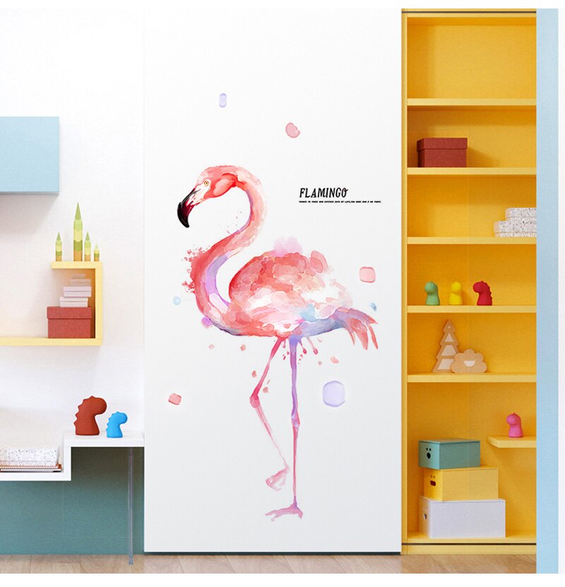 Lisslune | Flamingo Wall Stickers for Kids Room Home