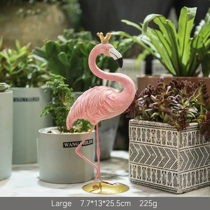 Lisslune | Nordic Flamingo Figurine Figure Statue Sculpture Living Room Office Wedding Party Ornaments Home Decor Decoration Accessories