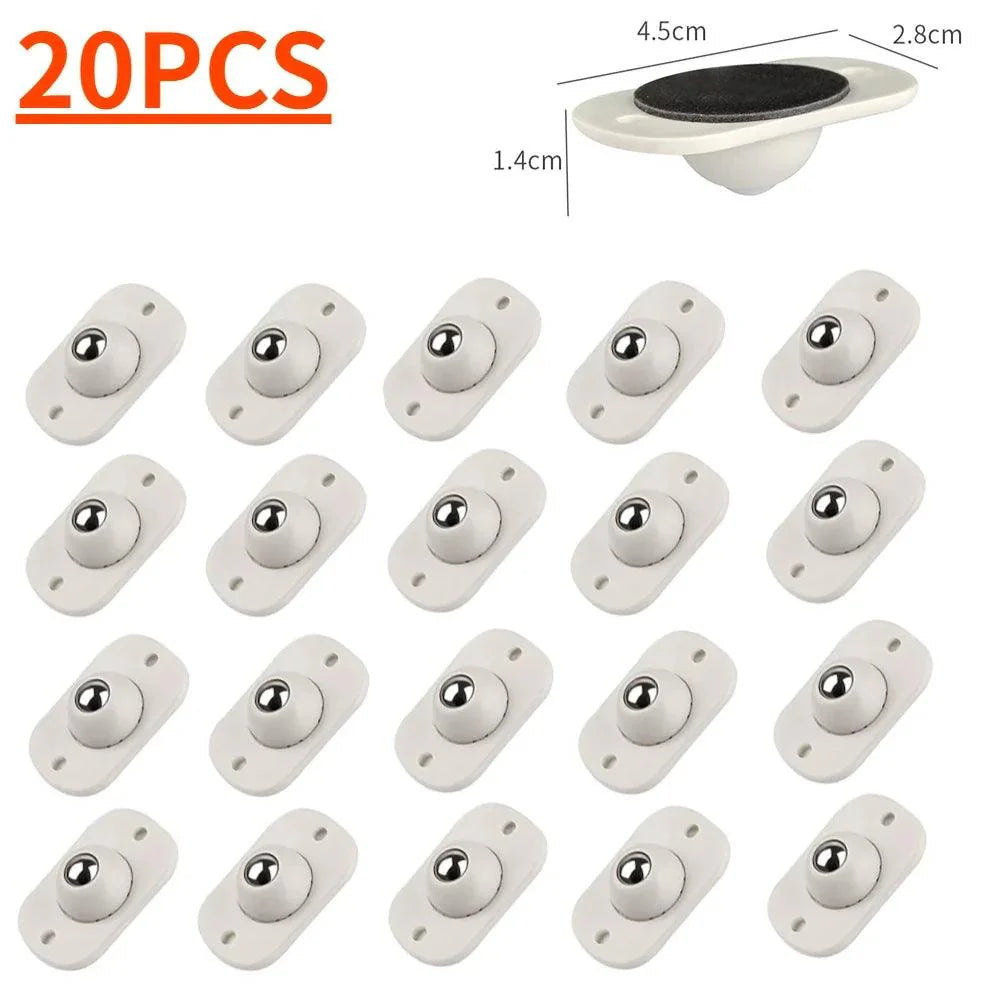 Lisslune | 4PCS Adhesive 360° Swivel Wheels for Effortless Furniture Mobility