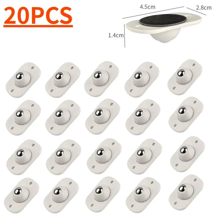 Lisslune | 4PCS Adhesive 360° Swivel Wheels for Effortless Furniture Mobility