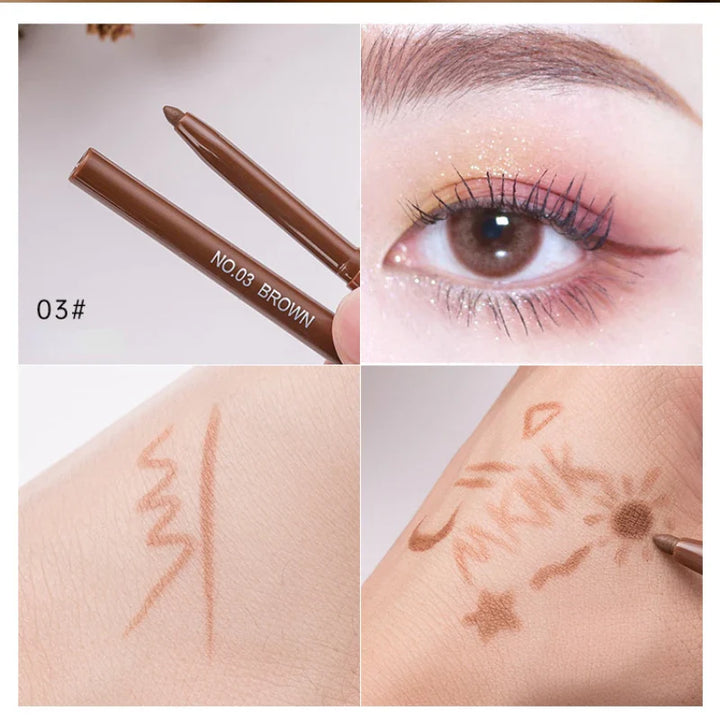 Rynx | 1Pcs Black Brown Sexy Long-lasting Eyeliner Pencil Waterproof Pigment Pink Eyeliner Pencil Women's Fashion Color Eye Makeup Cosmetics