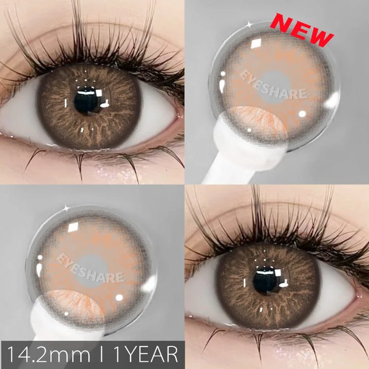 Rynx | New colored contact lenses for eyes 2 pieces blue colorful beautiful pupils green color lenses annually brown contact lenses 14.2 mm