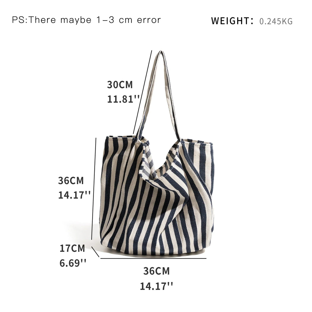 Lisslune | Striped linen tote bag