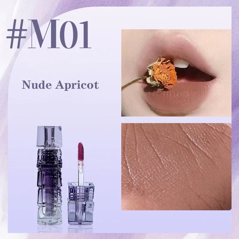 Rynx | Liquid Lipstick Matte Purple Lip Gloss Long-lasting Lip Tint Waterproof Not Easily Sticking to Cups Lip Shine Cosmetics Wholesale