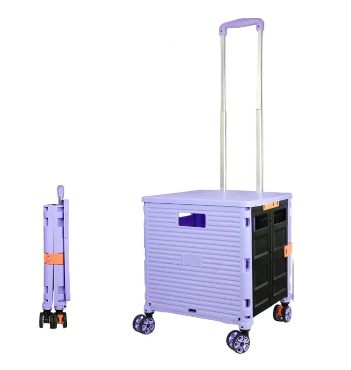 Lisslune | Folding Shopping Trolley with Silent Wheels – EasyCart