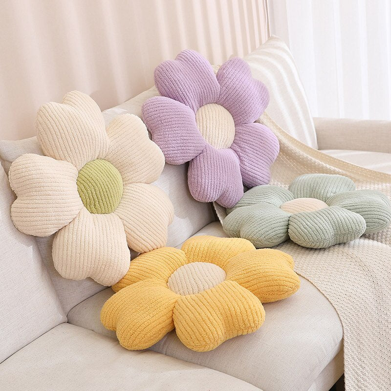 Lisslune | Fluffy Clover Flowers Pillow