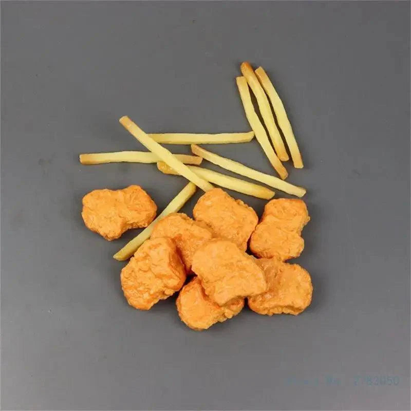 Lisslune | Set of 6 Realistic Artificial Fried Chicken Nuggets for Food Styling and Photography