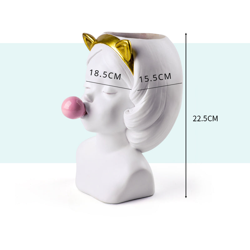 Lisslune | EarthenWhimsy Pop Art Vase – Compact Ceramic Vase