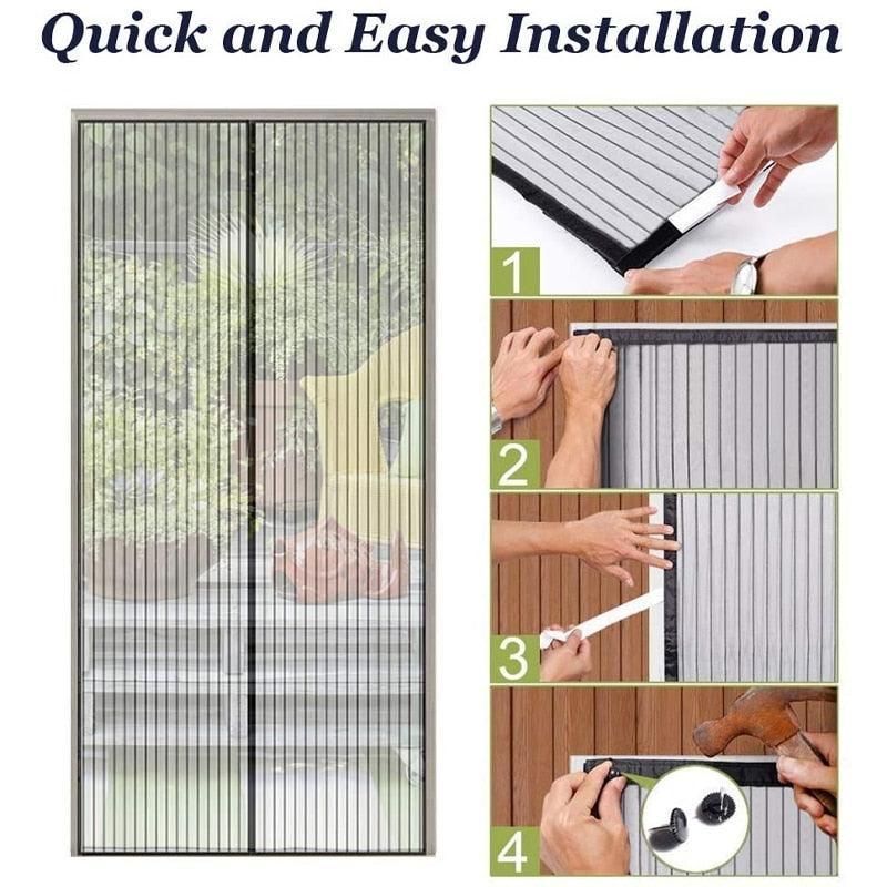 Lisslune | Summer Breeze Magnetic Door Screen - Effortless Insect Protection for Any Room
