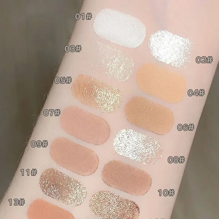 Rynx | 14 Colors White Eyeliner Shiny Glitter Eyeshadow Pencil Eye Liner Pencil Matte Brown Pink Pearl Eyes Makeup Brighten Silk Worm