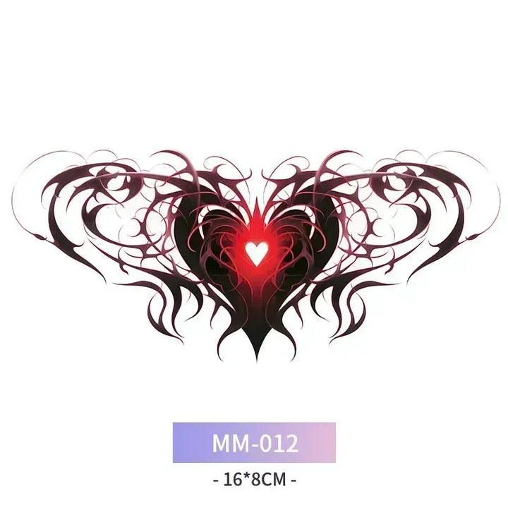 Rynx | 6-Piece Waterproof Tattoo Sticker Set Long-lasting Artificial Tattoo Girls 3D Artificial Sex Womb Tattoo for Women Temporary Abdomen섹스타투스티커 Product