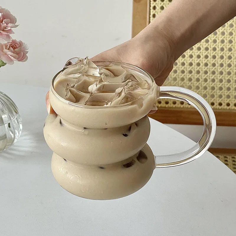 Lisslune | Sleek Glass Irregular Bubble Mug