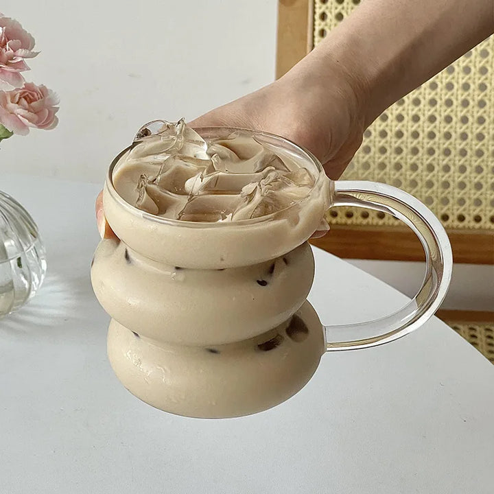 Lisslune | Sleek Glass Irregular Bubble Mug