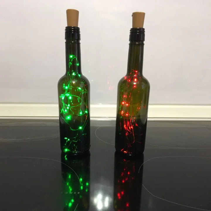 Lisslune | LED fairy lights for bottles – decorative lights with wire for creative lighting and DIY projects